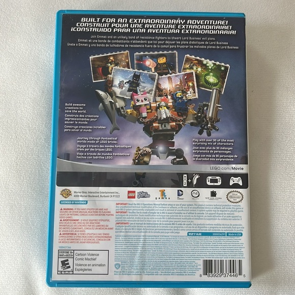 Wii U - the Lego Movie Video Game - Lego - rated E - Picture 2 of 4